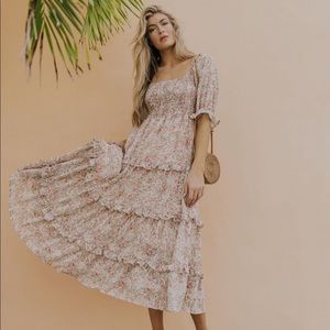 Roolee Sage Floral Maxi Dress